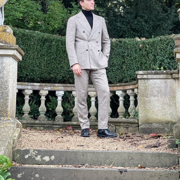 SUIT SUPPLY BROWN CHECKERED SUIT - Picture 3 of 12